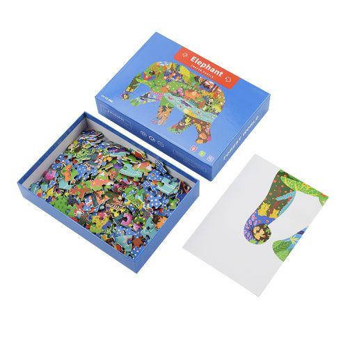 Custom animal Elephant shaped art puzzles