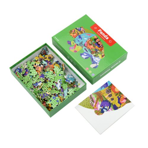 Custom animal Panda shaped art puzzles