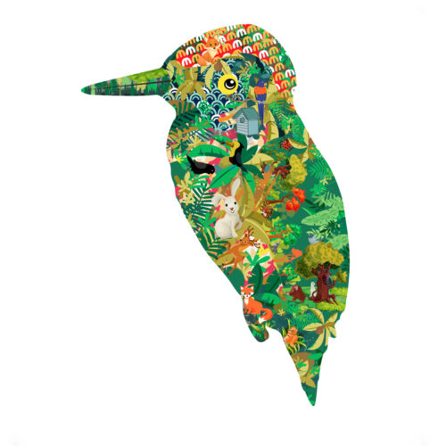 Custom animal Woodpecker Shaped art puzzles