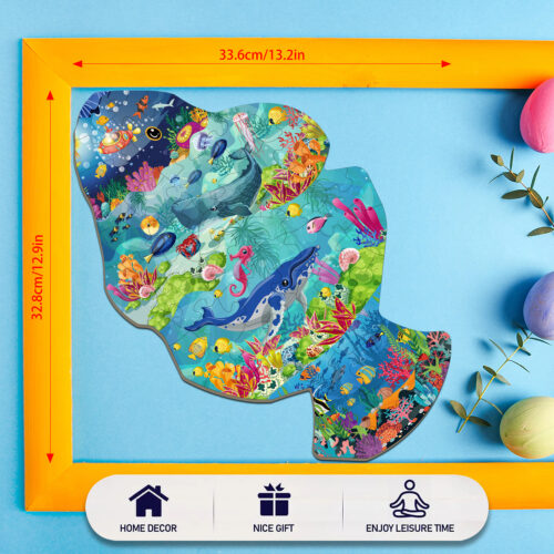 Custom animal Flatfish Shaped art puzzles