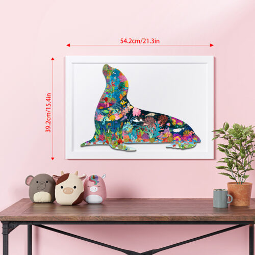 Custom animal Sea Lion Shaped art puzzles